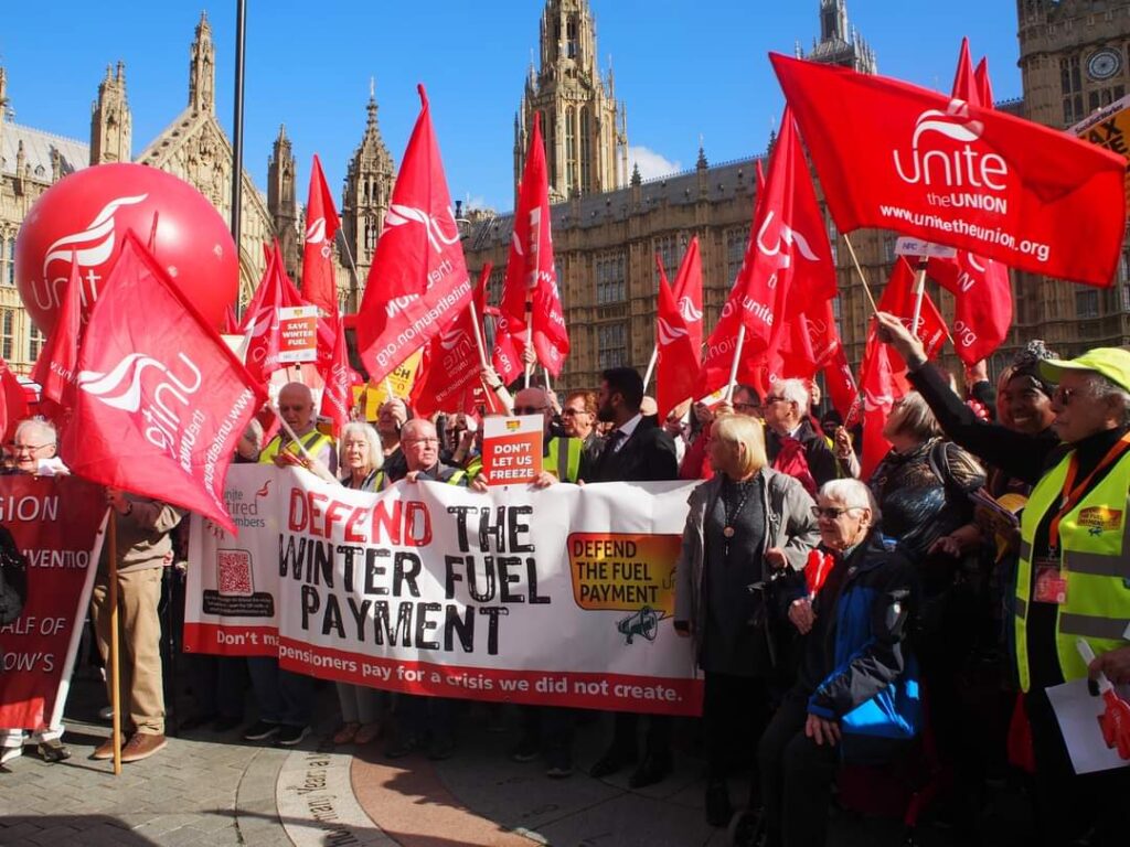 Protest against the winter fuel payment